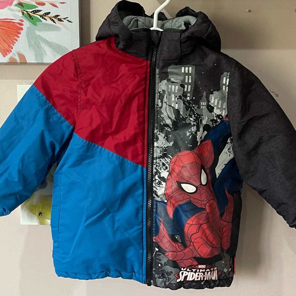 Spiderman kids winter jacket